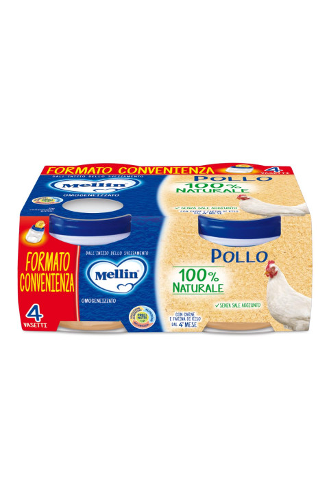 Mellin Omogeneizzato Pollo 100% Naturale 4x80g Mellin Omogeneizzato Pollo 100% Naturale 4x80g
