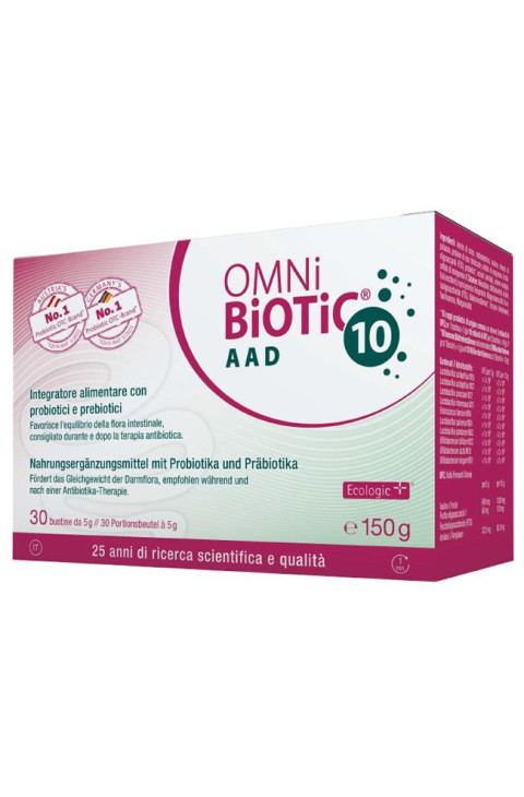 OmniBiOTiC - 10 AAD Integratore Flora Intestinale,30 Bustine