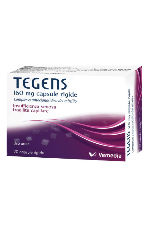 Tegens 160mg Insufficienza Venosa e Fragilità Capillare, 20 Capsule Rigide