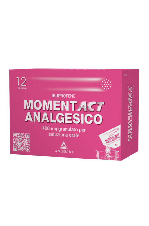 Momentact Analgesico 400mg Ibuprofene Granulato per Soluzione Orale, 12 Bustine