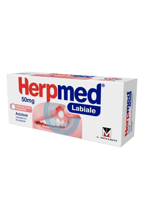 HERPMED LABIALE*2CPR BUCC 50MG