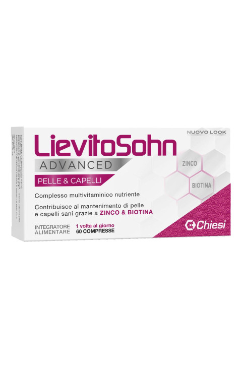 Chiesi LievitoSohn Advanced Integratore per Pelle e Capelli, 60 Compresse