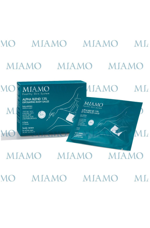 Miamo Body Renew - Alpha Blend 13% Exfoliating Body Gauze, 6 Garze Esfolianti