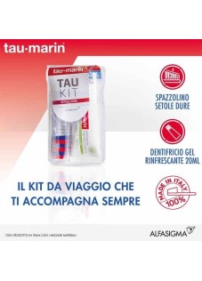 Tau-marin Tau-Kit Duro Spazzolino Duro Tascabile + Dentifricio alle 12 Erbe 20ml