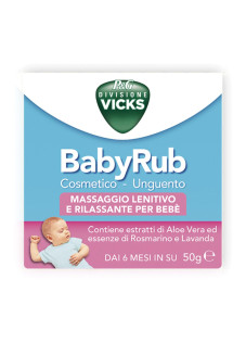 Vicks BabyRub Massaggio Lenitivo e Rilassante per Bebè, 50g