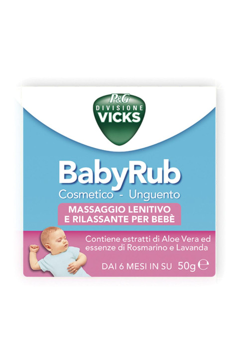 Vicks BabyRub Massaggio Lenitivo e Rilassante per Bebè, 50g