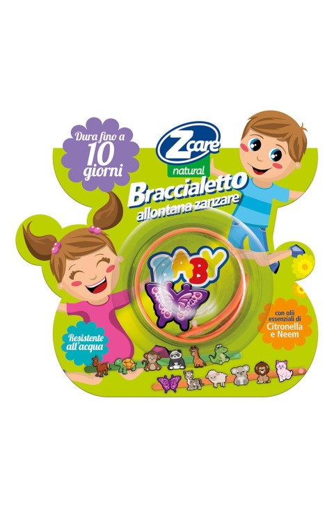 Zcare Natural Baby Braccialetto Antizanzare Resistente All'Acqua
