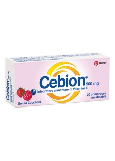 Cebion - Integratore Vitamina C Senza Zucchero, 20 compresse masticabili