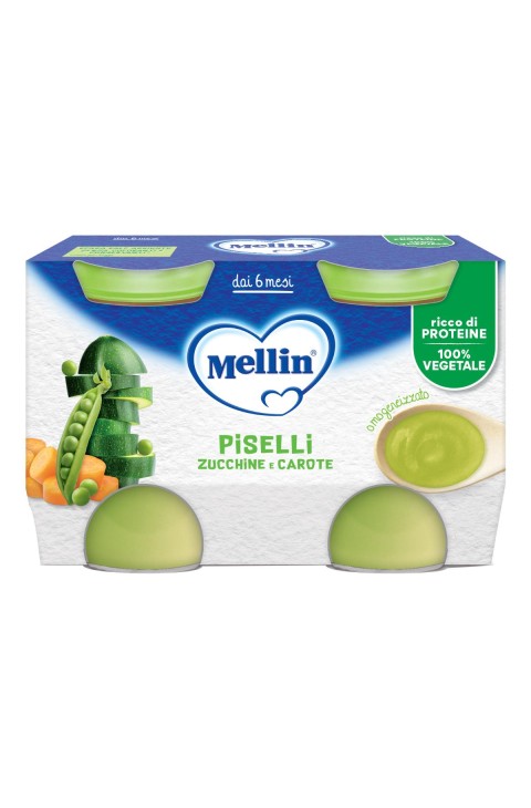 Mellin Omogeneizzato Piselli e Carote 2x130gr