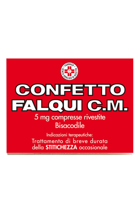Confetto Falqui Cm 5mg Bisacodile Trattamento Stitichezza Occasionale, 20 Compresse Rivestite

