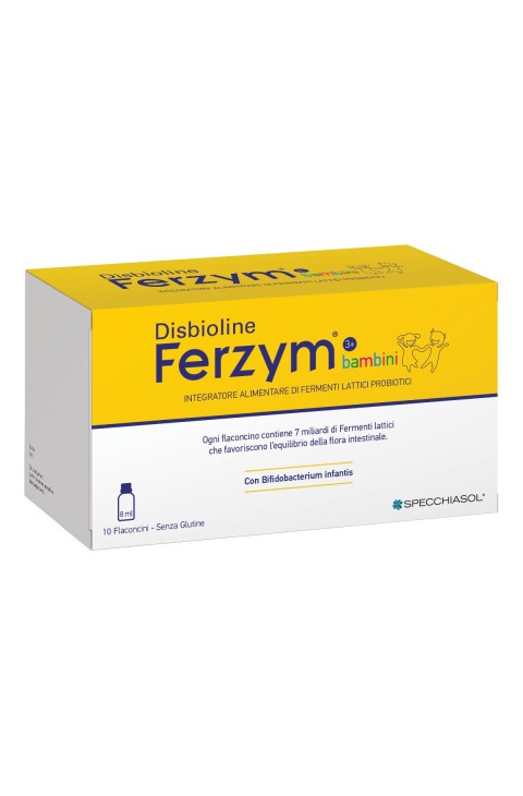 Specchiasol Disbioline Ferzym Bambini Integratore Alimentare, 10 Flaconcini
