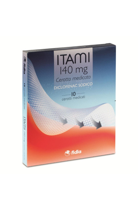 Fidia Itami Cerotto Medicato 140mg Diclofenac Sodico Antidolorifico Locale, 10 Cerotti
