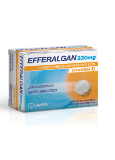 Efferalgan 330mg con Vitamina C Dolore e Febbre, 20 Compresse Effervescenti