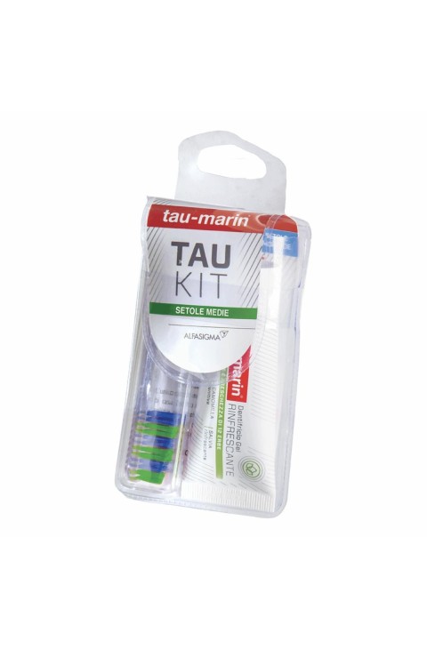 Tau-marin Tau-Kit Medio Spazzolino Medio + Dentifricio alle 12 Erbe 20ml