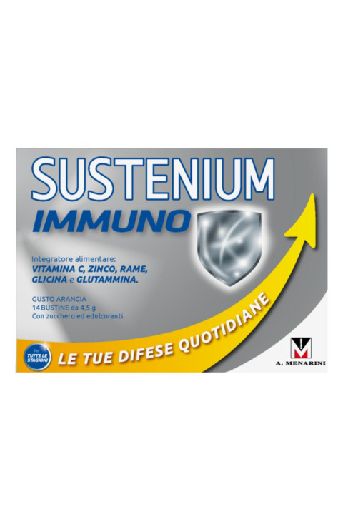 Sustenium Immuno Integratore Alimentare a base di Vitamine B C Zinco e Aminoacidi, 14 Bustine
