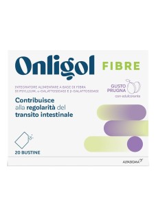 Onligol Fibre Integratore Tansito Intestinale gusto Prugna, 20 Bustine