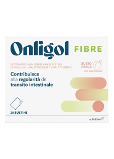 Onligol Fibre Integratore Tansito Intestinale gusto Pesca, 20 Bustine