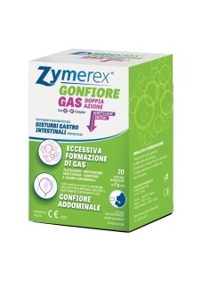 Zymerex Gonfiore - Gas Doppia Azione Trattamento di Disturbi Gastrointestinali, 20 bustine
