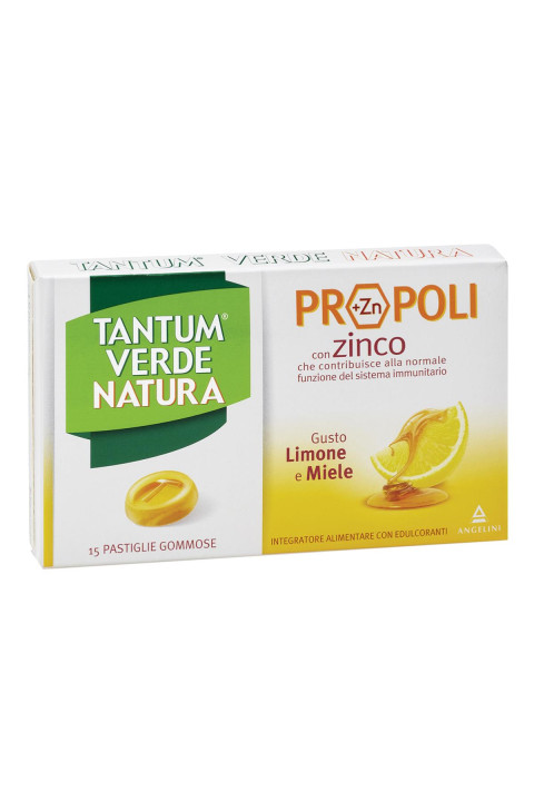 Tantum Verde Natura Propoli Zinco Gusto Eucalipto E Miele 15 Gommose Tantum Verde Natura Propoli Zinco Gusto Eucalipto E Miele 15 Gommose