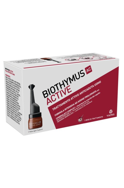 Biothymus AC Active - Trattamento Attivo Anticaduta Capelli Uomo, 10 Fiale