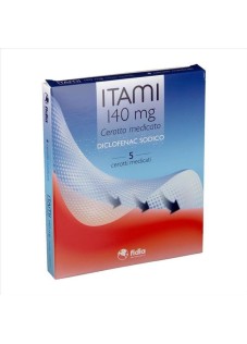 Fidia Itami Cerotto Medicato 140mg Diclofenac Sodico Antidolorifico Locale, 5 Cerotti
