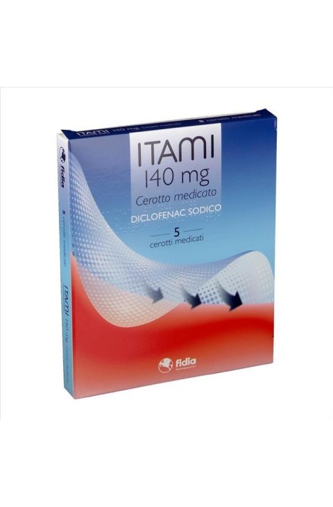 Fidia Itami Cerotto Medicato 140mg Diclofenac Sodico Antidolorifico Locale, 5 Cerotti
