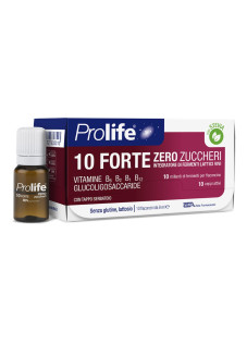 Prolife 10 Forte Zero Zuccheri Integratore Fermenti Lattici, 10 Flaconcini x 8ml