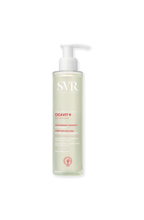 SVR Cicavit+ - Gel Moussant Detergente Igienizzante Lenitivo Delicato, 200ml