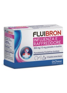 Fluibron influenza e raff Raffreddore 600mg/10mg Paracetamolo/Fenilefrina Cloridrato, 10 Bustine
