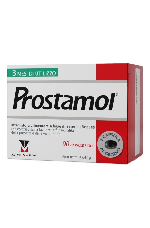 Prostamol Integratore con Serenoa repens per la Funzionalità della Prostata e delle Vie Urinarie, 90 capsule