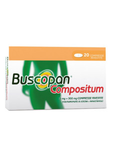 Buscopan Compositum 10mg + 500mg Dolori del Tratto Gastrointestinale, 20 Compresse Rivestite