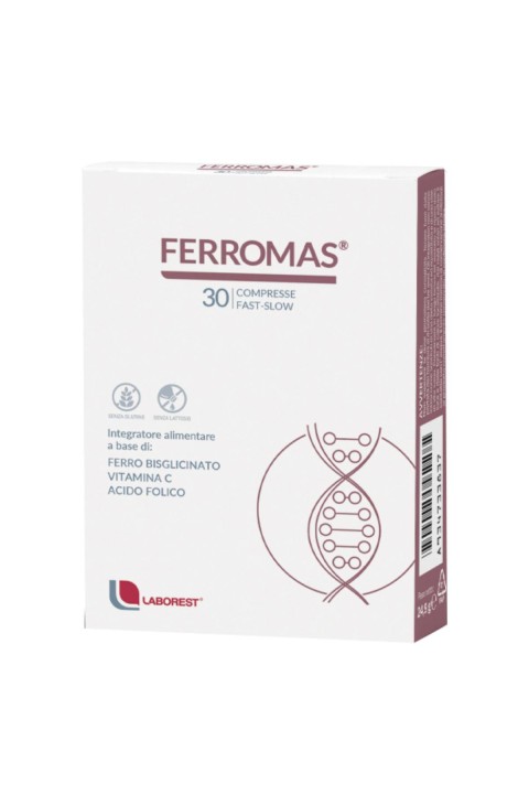Ferromas Integratore di Ferro Vitamina C e Acido Folico, 30 Compresse