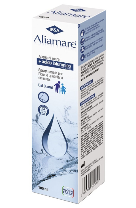 Aliamare Spray Nasale Soluzione Isotonica di Acqua di Mare 100ml