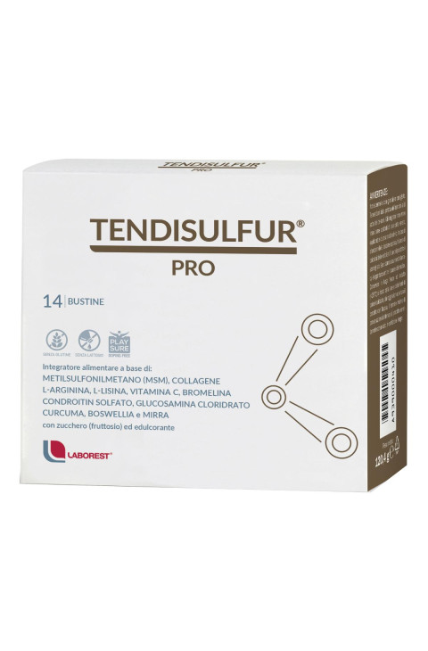Tendisulfur Pro Integratore Funzionalità Articolare, 14 Bustine Tendisulfur Pro Integratore Funzionalità Articolare, 14 Bustine
