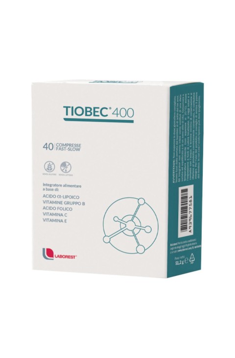 Tiobec 400 Integratore per il Sistema Nervoso, 40 Compresse
