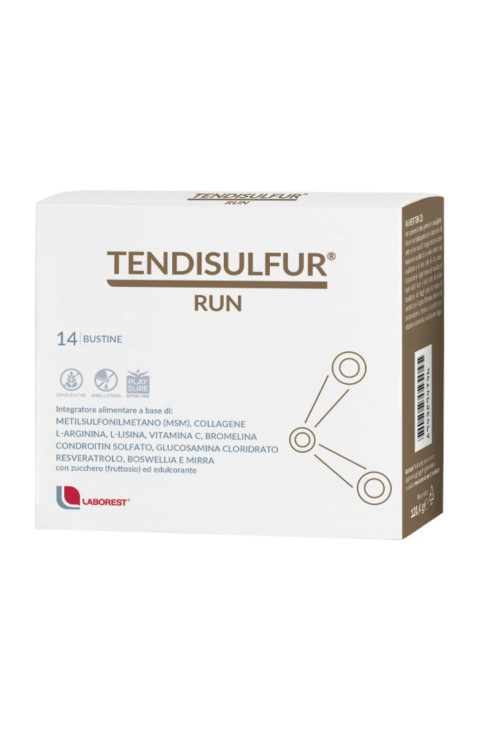 Tendisulfur Run Integratore Funzione Articolare e Drenante, 14 Bustine