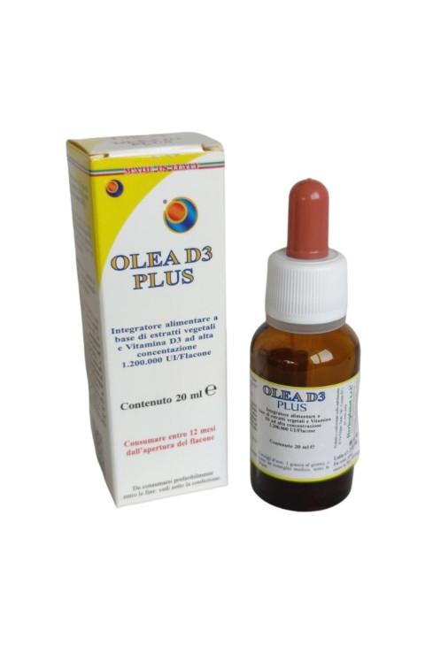 Olea D3 Plus Integratore di Vitamina D3 gocce, 20ml Olea D3 Plus Integratore di Vitamina D3 gocce, 20ml