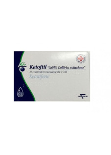 Ketoftil Collirio 0,05% Ketotifene 25 Fiale 0,5 ml