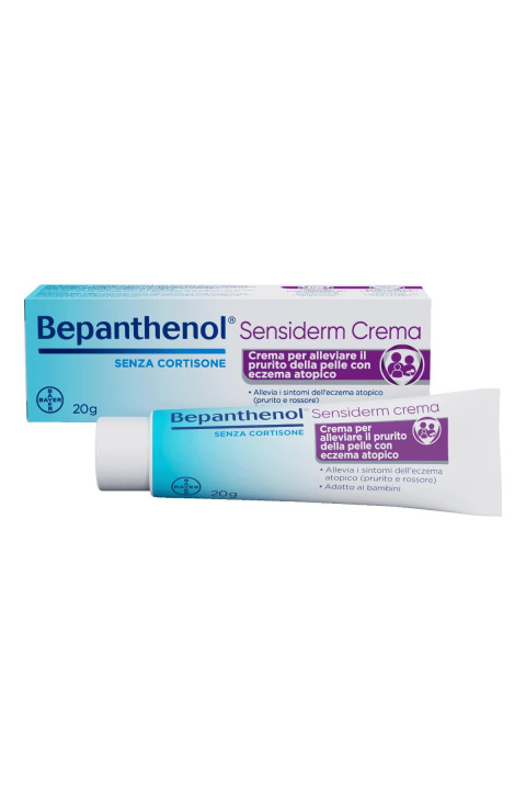 Bepanthenol Sensiderm Crema Lenitiva per Dermatite Atopica Eczema e Prurito, 20g