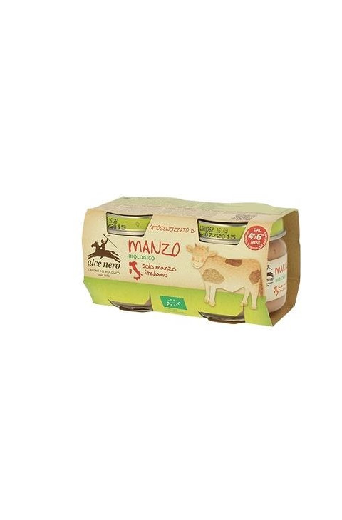 OMOGENEIZ MANZO BIO 2X80G ALCE