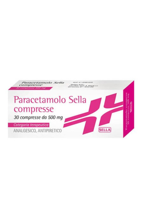 Paracetamolo Sella 500mg Antipiretico e Analgesico, 30 Compresse Paracetamolo Sella 500mg Antipiretico e Analgesico, 30 Compresse