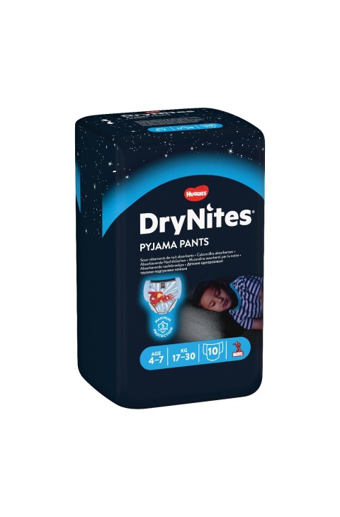 HUGGIES DRYNITES BOY 4/7AN 10P