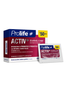 Prolife Active+ 50+ anni Integratore Alimentare di Probiotici, 10 bustine