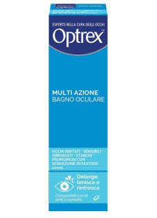 Optrex Multi Azione Bagno Oculare per Occhi Stanchi Arrossati e Irritati, 100ml