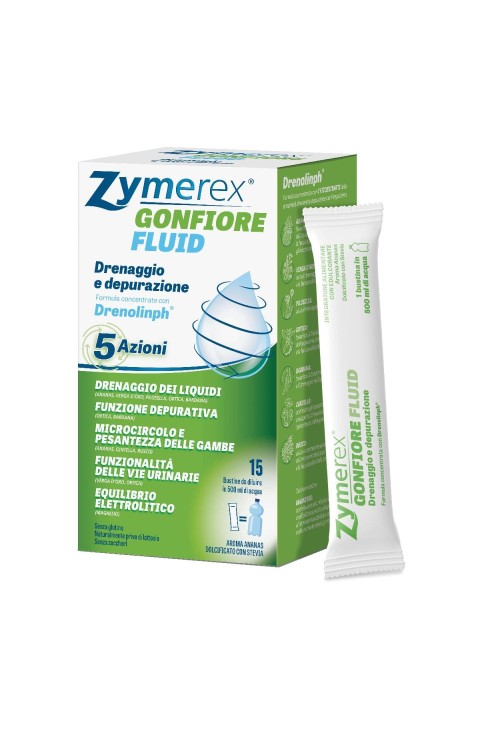 Zymerex Gonfiore Fluid Integratore Drenante 15 Bustine
