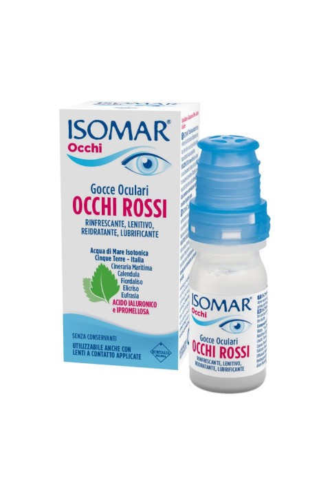 Isomar Occhi Rossi - Gocce Oculari con Acido Ialuronico 0,20%, 10ml