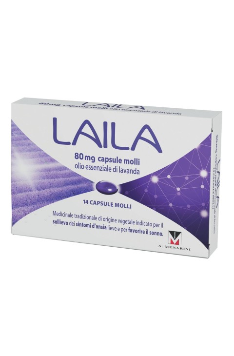 Laila per Ansia Lieve a base di Olio Essenziale di Lavanda, 14 Capsule Molli