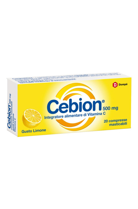 Cebion - Integratore Vitamina C Gusto Limone, 20 compresse masticabili