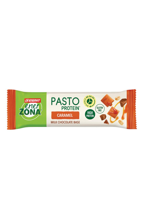Enerzona Pasto Protein - Barretta Sostitutiva del Pasto al Caramello, 55g
