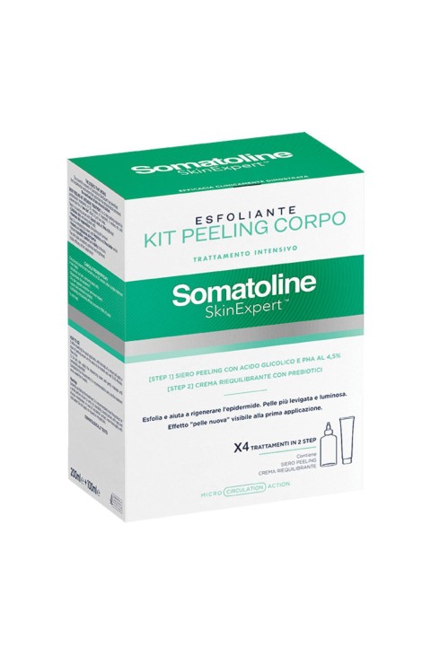 Somatoline Skinexpert Kit Peeling Corpo Trattamento Corpo Esfoliante 200ml + 100ml